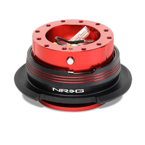 NRG Red Stripes/Red Body GEN 2.9 6-Hole Steering Wheel Quick Release Adapter-Interior-BuildFastCar