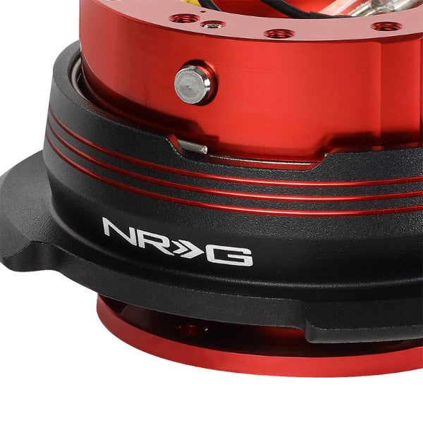 NRG Red Stripes/Red Body GEN 2.9 6-Hole Steering Wheel Quick Release Adapter-Interior-BuildFastCar