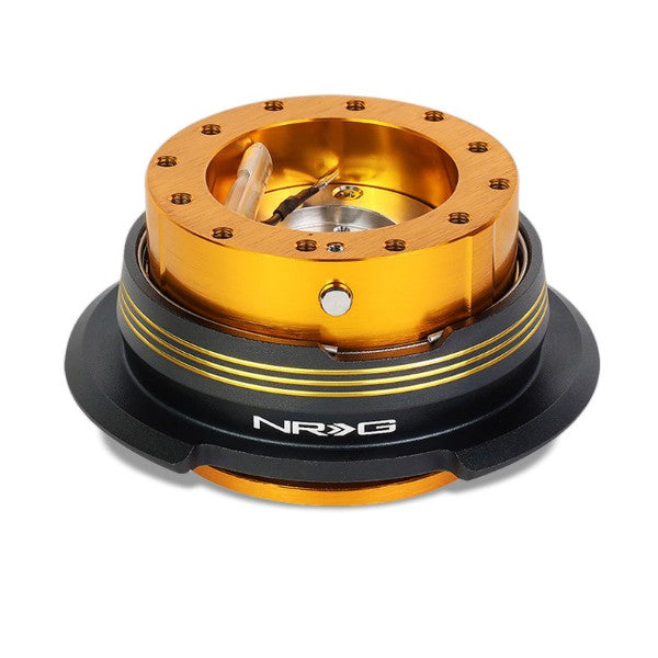 NRG Chrome Gold Stripes/Rose Gold Body GEN 2.9 Steering Wheel Quick Release-Interior-BuildFastCar
