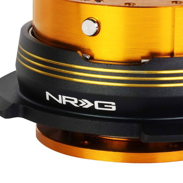 NRG Chrome Gold Stripes/Rose Gold Body GEN 2.9 Steering Wheel Quick Release-Interior-BuildFastCar