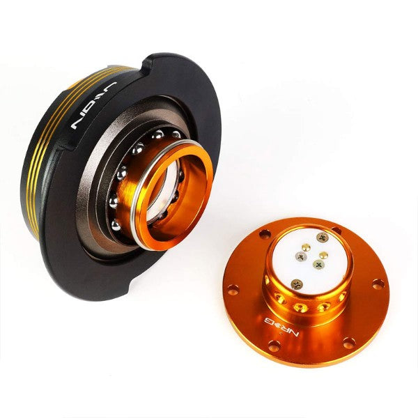 NRG Chrome Gold Stripes/Rose Gold Body GEN 2.9 Steering Wheel Quick Release-Interior-BuildFastCar