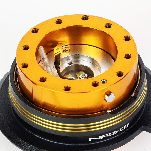 NRG Chrome Gold Stripes/Rose Gold Body GEN 2.9 Steering Wheel Quick Release-Interior-BuildFastCar