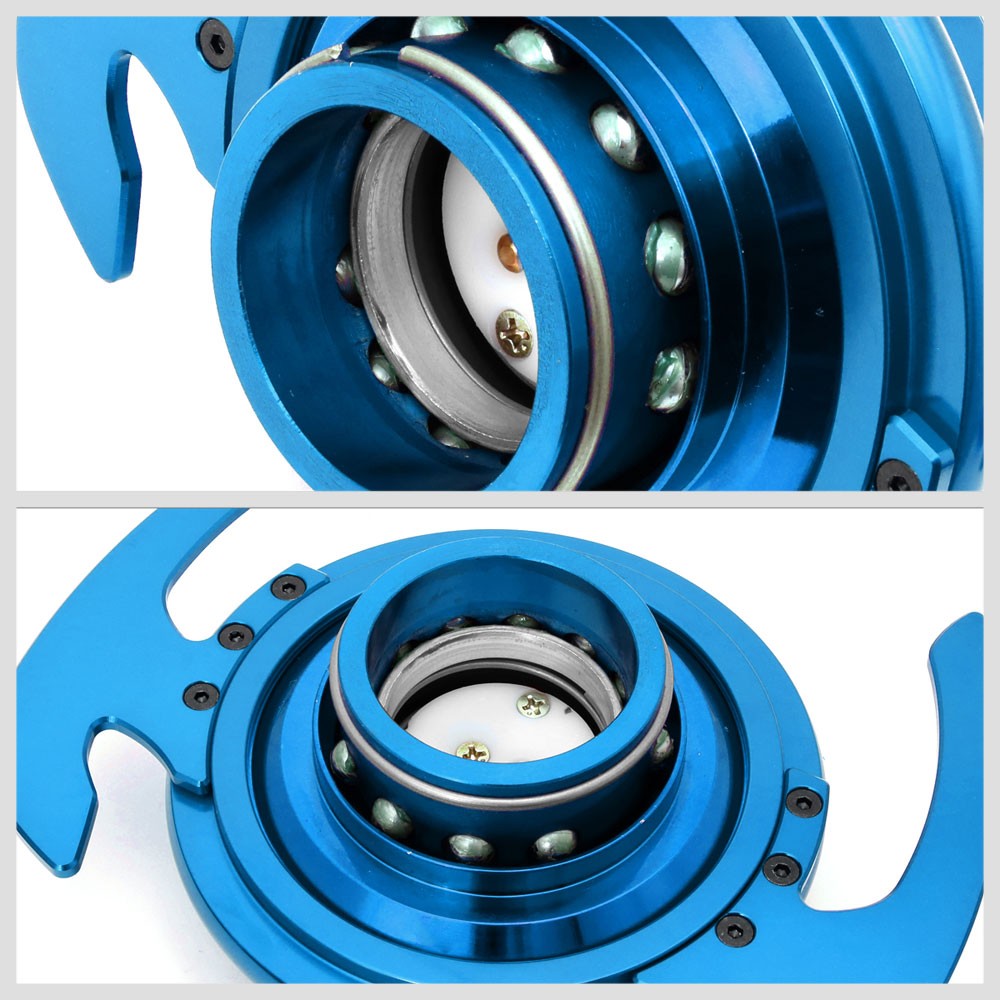 NRG Gen4.0 Blue Anodized Aluminum Steering Wheel Quick Release Adapter SRK-700BL-Steering Wheels & Accessories-BuildFastCar