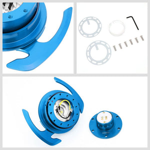 NRG Gen4.0 Blue Anodized Aluminum Steering Wheel Quick Release Adapter SRK-700BL-Steering Wheels & Accessories-BuildFastCar