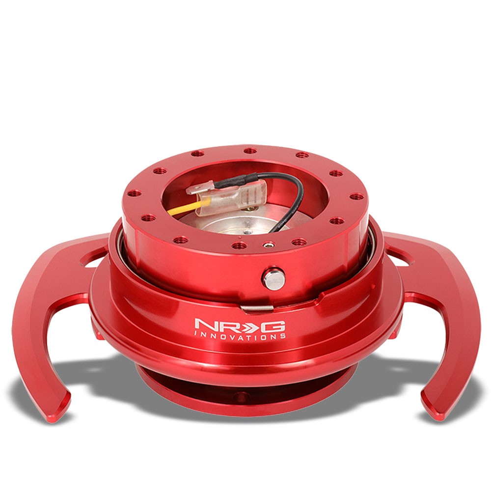 NRG Gen 4.0 Red Anodized Aluminum Steering Wheel Quick Release Adapter SRK-700RD