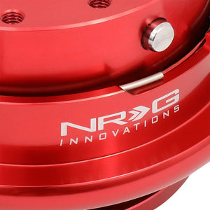 NRG Gen 4.0 Red Anodized Aluminum Steering Wheel Quick Release Adapter SRK-700RD-Steering Wheels & Accessories-BuildFastCar