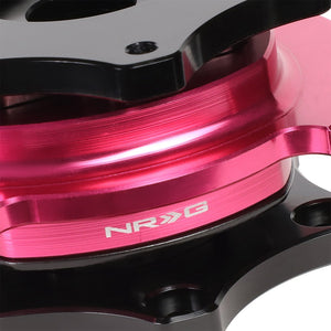NRG SRK-R200BK-PK SFI 42.1 Steering Wheel Quick Release Adapter Black/Pink Ring