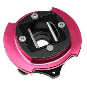NRG SRK-R200BK-PK SFI 42.1 Steering Wheel Quick Release Adapter Black/Pink Ring