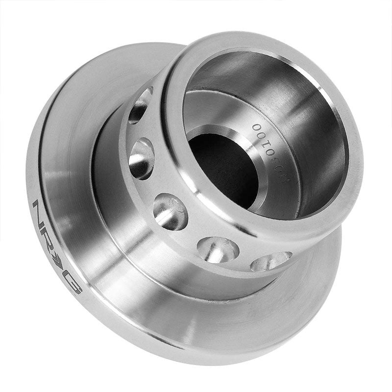 NRG SRK-SWH-1 Steering Wheel Short Spline Hub Adapter Silver For 5/8" Clearance-Interior-BuildFastCar