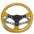 NRG Gold Carbon Fiber look/Black 3 Spokes 3.0" Deep Dish 6-Bolt 350mm Steering Wheel