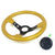 NRG Gold Carbon Fiber look/Black 3 Spokes 3.0" Deep Dish 6-Bolt 350mm Steering Wheel