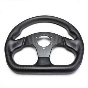Full Matte Carbon Fiber D-Shape Flat Bottom 320mm ST-009CF-MB NRG Steering Wheel-Interior-BuildFastCar