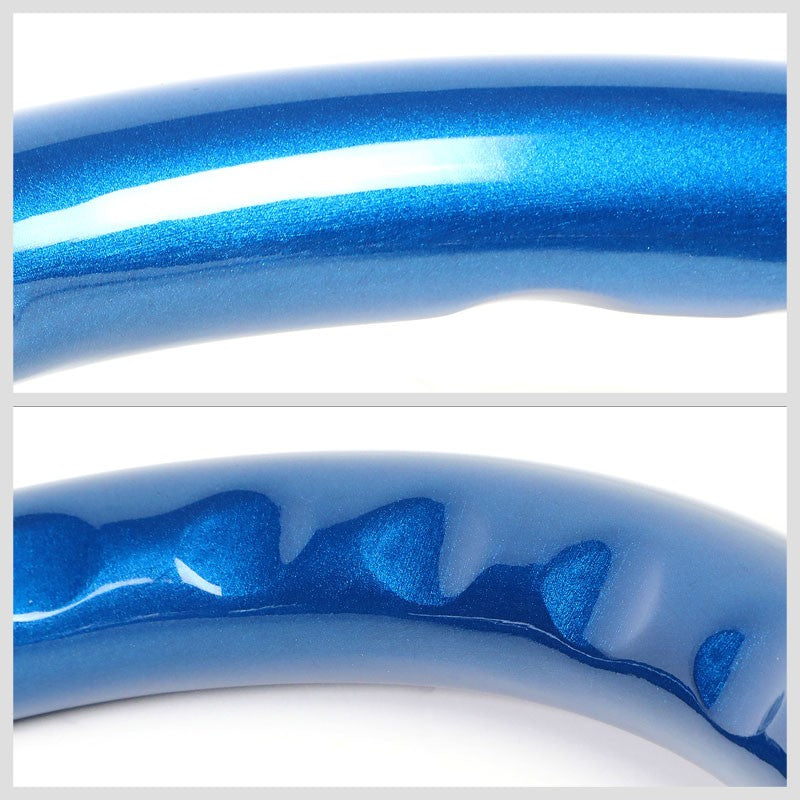 NRG ST-015BK-BL 305mm/2" Deep Dish Wood Grain Slit Holes Racing Steering Wheel-Steering Wheels & Accessories-BuildFastCar