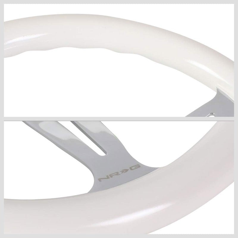 White Glow Purple Wood Grain 350mm 2" Deep ST-015CH-GL-PP NRG Steering Wheel-Interior-BuildFastCar