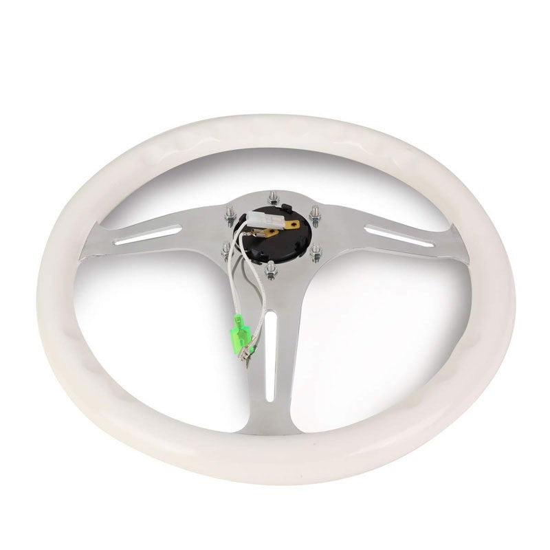 White Glow Purple Wood Grain 350mm 2" Deep ST-015CH-GL-PP NRG Steering Wheel-Interior-BuildFastCar