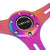 NRG 350mm Neo Purple/Neochrome 3-Spoke 6-Bolt Race Steering Wheel+Horn Button-Steering Wheels & Accessories-BuildFastCar