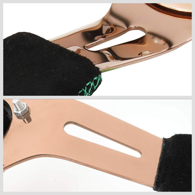 Rose Gold Slit Holes/GN Stitch 350mm 3" Deep ST-055S-RGGS NRG Steering Wheel-Interior-BuildFastCar