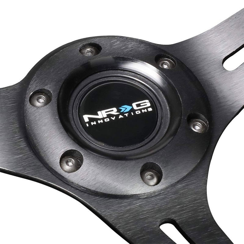 Black Flake Wood/Slit Holes 310mm ST-310BSB-BK NRG Steering Wheel+Horn Button