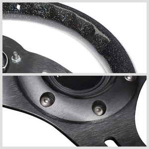 Black Flake Wood/Slit Holes 310mm ST-310BSB-BK NRG Steering Wheel+Horn Button