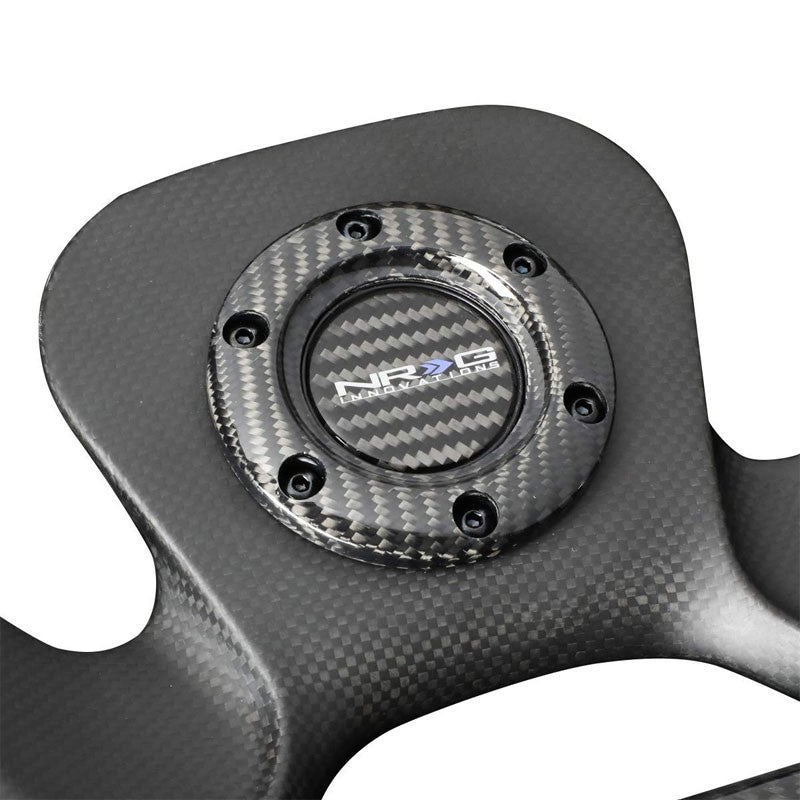 Carbon Fiber D-Shape Flat Bottom 320mm ST-X10CF-S NRG Steering Wheel+Horn Button-Interior-BuildFastCar