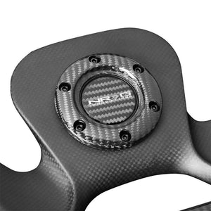 Carbon Fiber D-Shape Flat Bottom 320mm ST-X10CF NRG Steering Wheel+Horn Button-Interior-BuildFastCar