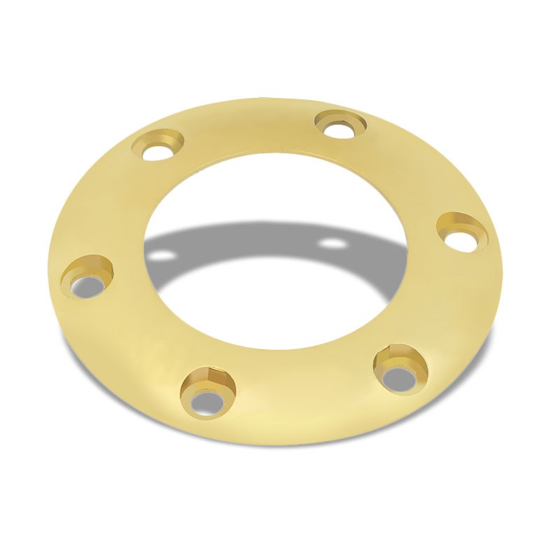 NRG STR-001CG Chrome Gold 6-Bolt Steering Wheel Horn Button Ring Retainer-Steering Wheels & Accessories-BuildFastCar