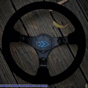 NRG STR-610BK Aluminum Black Powdercoated Steering Wheel Horn Delete Plate Cover-Steering Wheels & Accessories-BuildFastCar