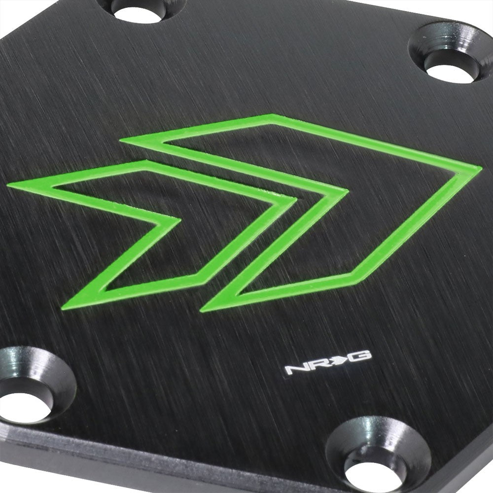 NRG STR-620GN Green Arrow Engraved Steering Wheel Horn Plate Cover NRG-STR-620GN