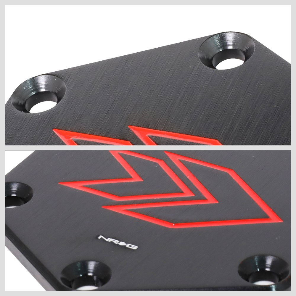 NRG STR-620RD White Arrow Engraved Steering Wheel Horn Plate Cover NRG-STR-620RD