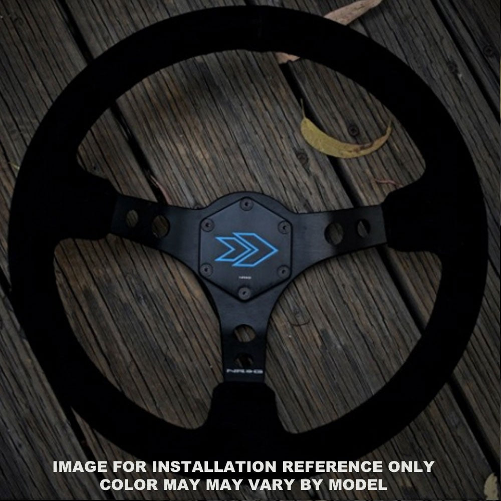 NRG STR-620RD White Arrow Engraved Steering Wheel Horn Plate Cover NRG-STR-620RD