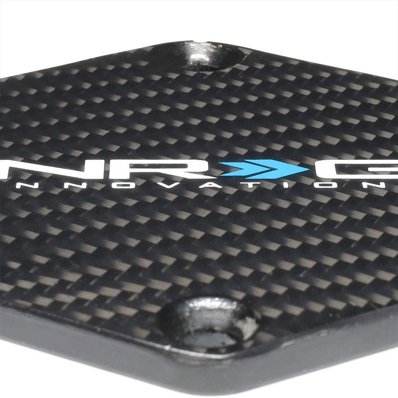 NRG STR-630CF Black Carbon Fiber Look Steering Wheel Horn Delete Plate Cover-Steering Wheels & Accessories-BuildFastCar
