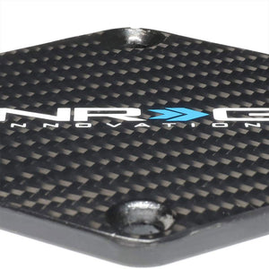 NRG STR-630CF Black Carbon Fiber Look Steering Wheel Horn Delete Plate Cover-Steering Wheels & Accessories-BuildFastCar