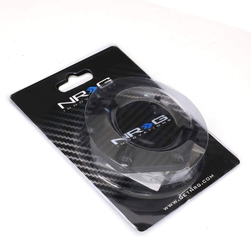 NRG STR-630CF Black Carbon Fiber Look Steering Wheel Horn Delete Plate Cover-Steering Wheels & Accessories-BuildFastCar