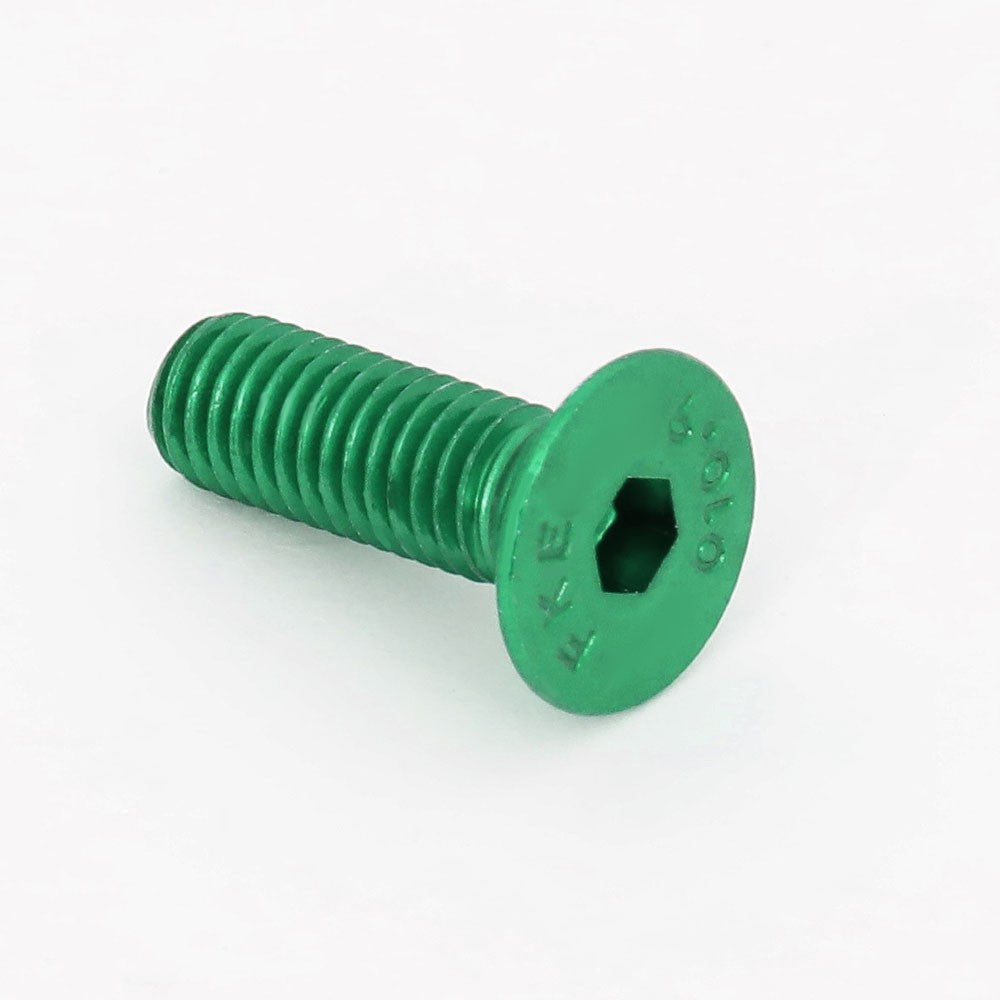 NRG SWS-100GN Steel Anodized Green Flat Head/Conical Seat Steering Wheel Screw
