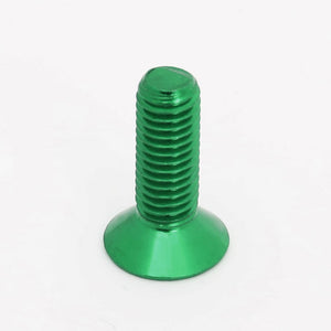 NRG SWS-100GN Steel Anodized Green Flat Head/Conical Seat Steering Wheel Screw