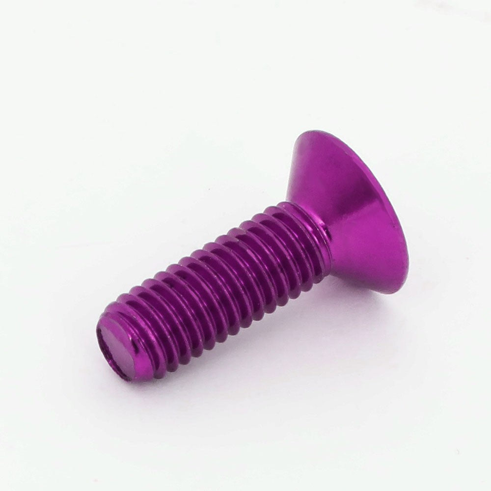 NRG SWS-100PP Steel Anodized Purple Flat Head/Conical Seat Steering Wheel Screw