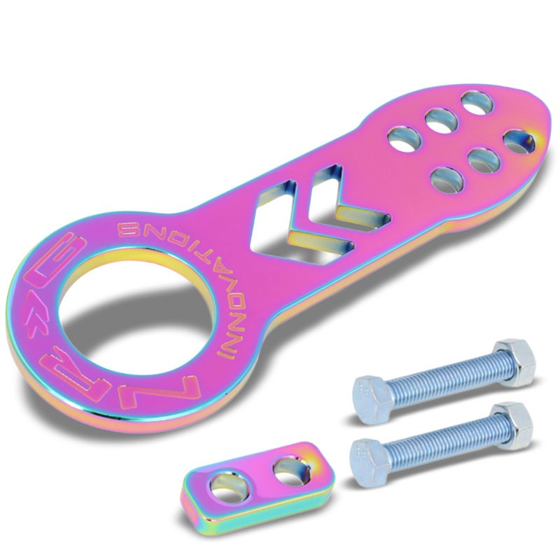 NRG Innovations Neochrome TOW-100MC Front Logo Universal Aluminum Hitch Tow Hook-Truck & Towing-BuildFastCar