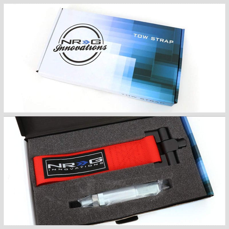 NRG Red TOW-120RD Front/Rear Nylon Tow Strap Tow Hook Kit For 05-08 Scion tC-Truck & Towing-BuildFastCar-BFC-NRG-TOW-120RD