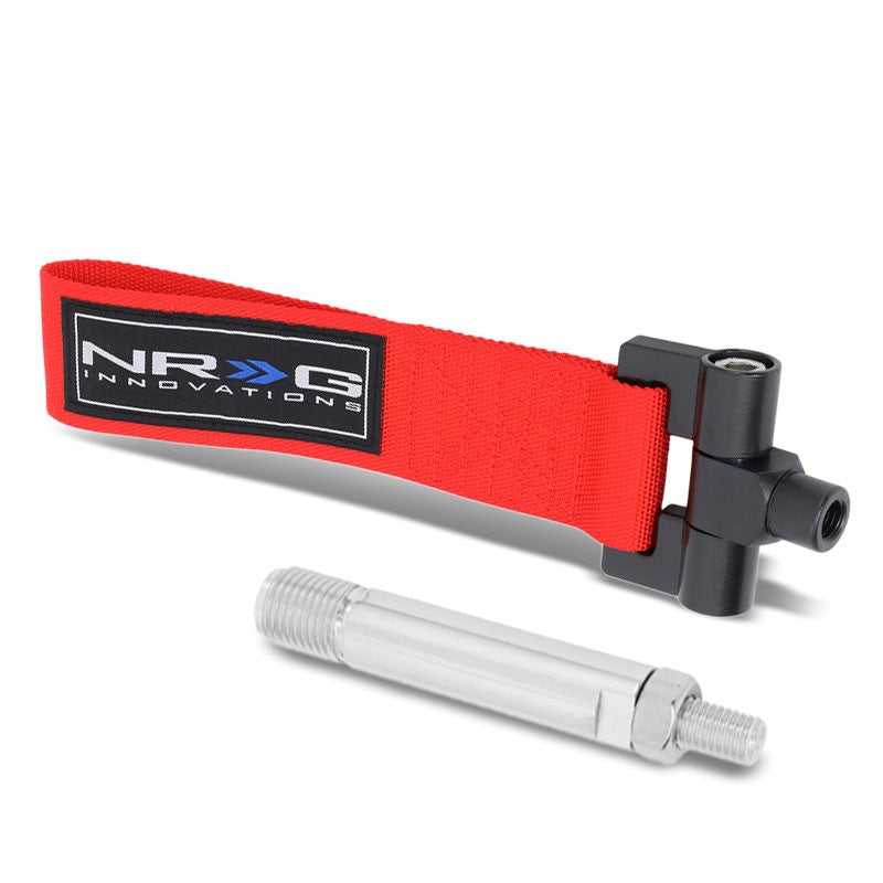 NRG Red TOW-121RD Front/Rear Nylon Tow Strap Tow Hook Kit For 07-12 Scion xB-Truck & Towing-BuildFastCar-BFC-NRG-TOW-121RD