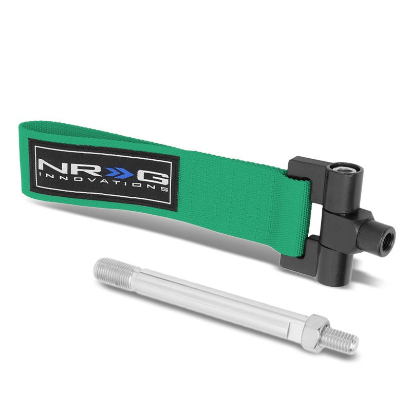 NRG Green TOW-122GN Front/Rear Nylon Tow Strap Tow Hook Kit For 13-19 Subaru BRZ-Truck &amp; Towing-BuildFastCar-BFC-NRG-TOW-122GN