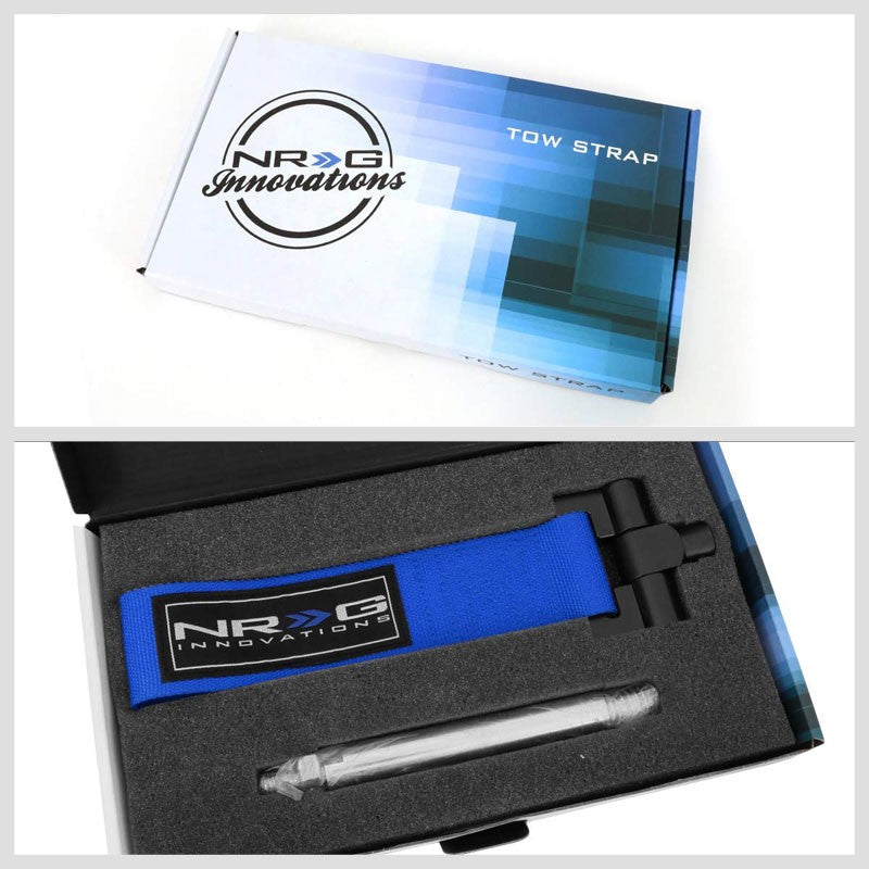 NRG Blue TOW-125BL Front/Rear Nylon Tow Strap Tow Hook Kit For Lexus IS250/IS350-Truck & Towing-BuildFastCar-BFC-NRG-TOW-125BL