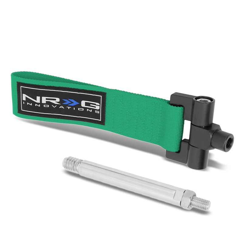 NRG Green TOW-125GN Front/Rear Nylon Tow Strap Hook Kit For Lexus IS250/IS350-Truck & Towing-BuildFastCar-BFC-NRG-TOW-125GN