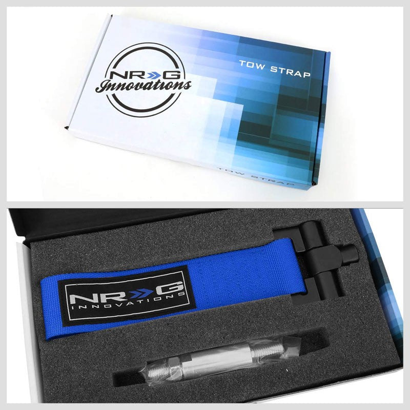 NRG Blue TOW-130BL Front/Rear Nylon Tow Strap Hook Kit For 00-08 Honda S2000-Truck & Towing-BuildFastCar-BFC-NRG-TOW-130BL