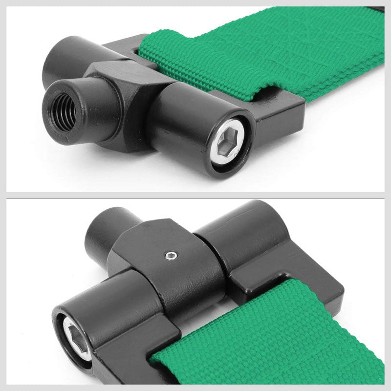 NRG Green TOW-131GN Front/Rear Nylon Tow Strap Tow Hook Kit For 09-13 Honda Fit-Truck & Towing-BuildFastCar-BFC-NRG-TOW-131GN