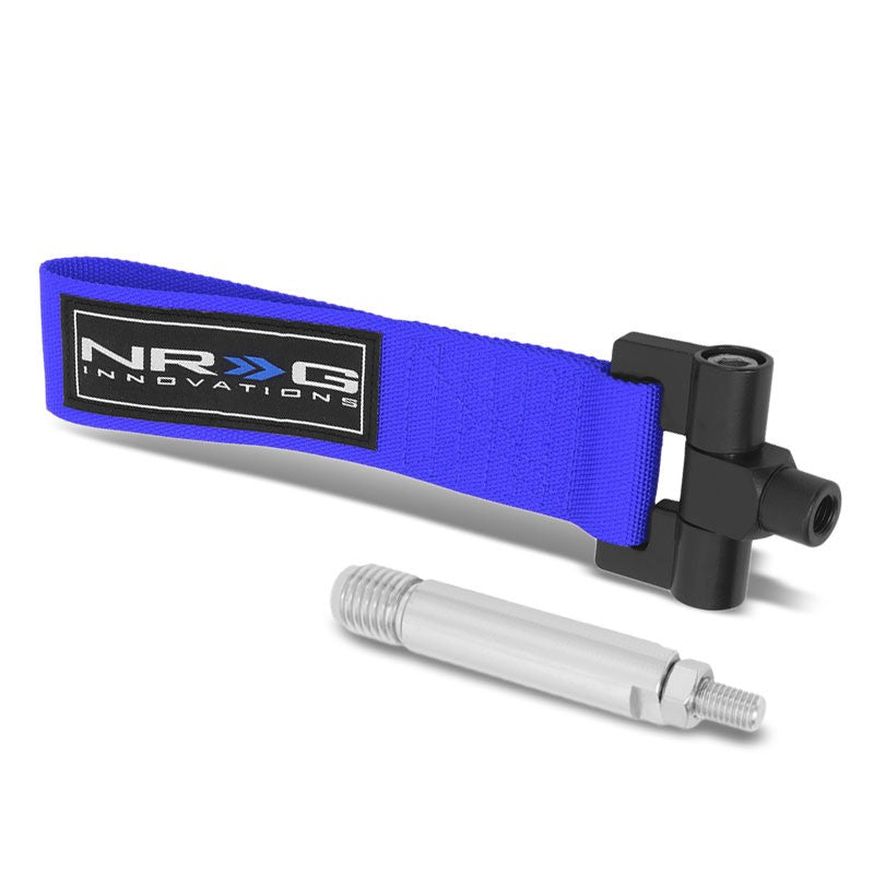 NRG Blue TOW-141BL Front/Rear Nylon Tow Strap Tow Hook Kit For 09-18 Nissan 370Z-Truck & Towing-BuildFastCar-BFC-NRG-TOW-141BL