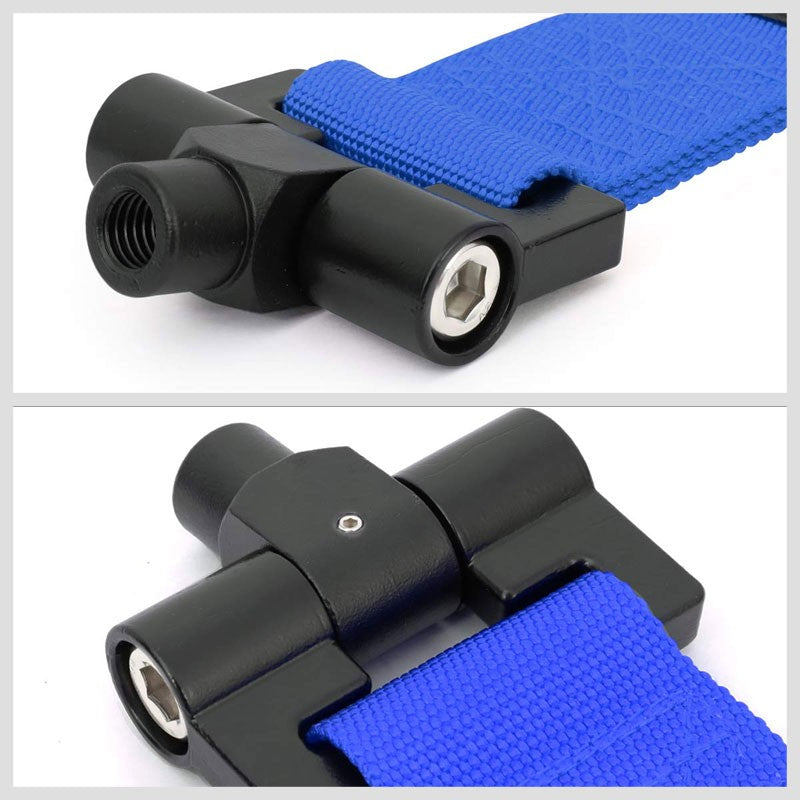 NRG Blue TOW-141BL Front/Rear Nylon Tow Strap Tow Hook Kit For 09-18 Nissan 370Z-Truck & Towing-BuildFastCar-BFC-NRG-TOW-141BL
