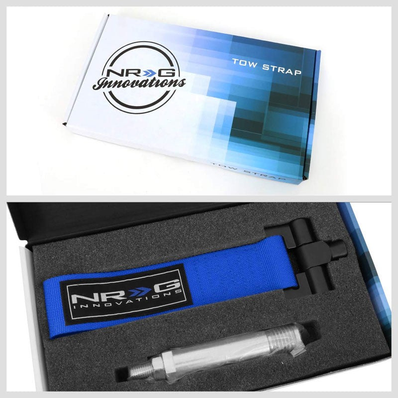 NRG Blue TOW-141BL Front/Rear Nylon Tow Strap Tow Hook Kit For 09-18 Nissan 370Z-Truck & Towing-BuildFastCar-BFC-NRG-TOW-141BL