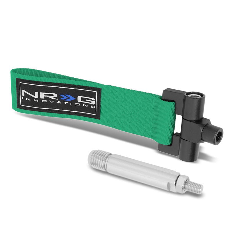 NRG Green TOW-141GN Front/Rear Nylon Tow Strap Hook Kit For 09-18 Nissan 370Z-Truck & Towing-BuildFastCar-BFC-NRG-TOW-141GN