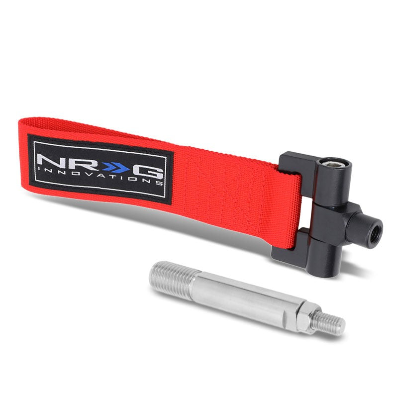 NRG Red TOW-144RD Front/Rear Nylon Tow Strap Tow Hook Kit For 04-07 Nissan 350Z-Truck &amp; Towing-BuildFastCar-BFC-NRG-TOW-144RD