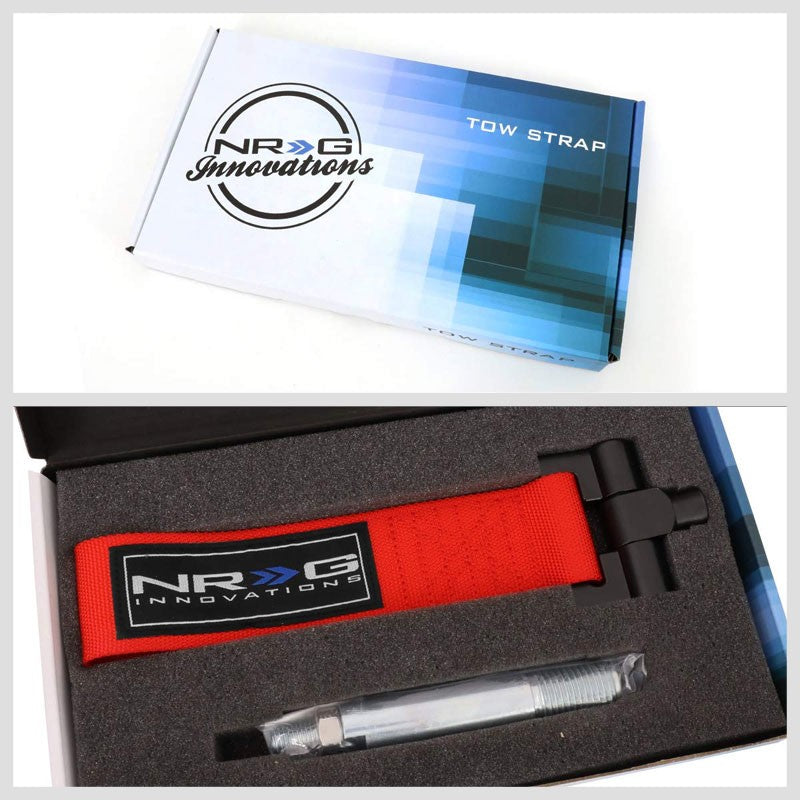 NRG Red TOW-144RD Front/Rear Nylon Tow Strap Tow Hook Kit For 04-07 Nissan 350Z-Truck & Towing-BuildFastCar-BFC-NRG-TOW-144RD